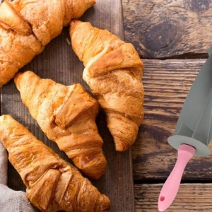 Rola taiat croissante, awwaline, Roz/Gri, lame incrucisate - Img 5