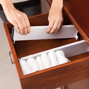 Set 2 separatoare extensibile, reglabile pentru sertare - Img 1
