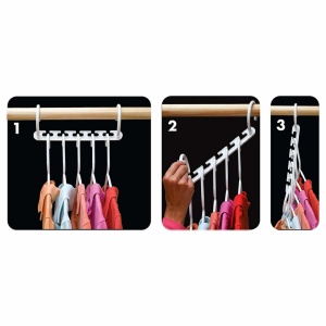 Set 8 suporturi organizatoare pentru umerase, Wonder Hanger - Img 3