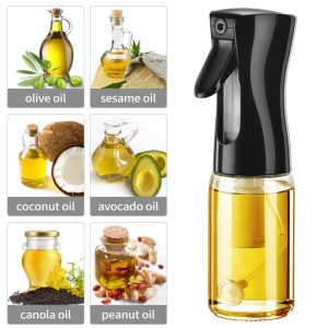 Sticla cu Pulverizator pentru Ulei sau Otet, awwaline, neagra, 210ml, Compatibil Diverse Lichide, Calitate si Design Premium - Img 1