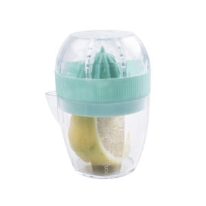 Storcator citrice manual cu recipient, awwaline, verde, plastic, filtru pentru pulpa, usor de curatat, portabil, 150 ml - Img 1