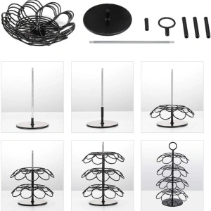 Suport 36 capsule cafea, awwaline, negru, rotativ, 18.7 x 36.5 cm, compatibil K-Cup, Dolce Gusto - Img 6
