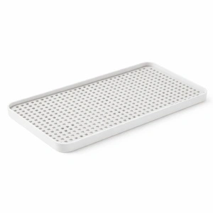 Suport pentru scurgere pahare/tacamuri, awwaline, alb, plastic, 38 x 22.4 x 2.3 cm