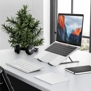 Suport reglabil pentru laptop, Macbook, iPad sau tableta, awwaline®, 7 "-15,6", Aluminiu, Negru - Img 4