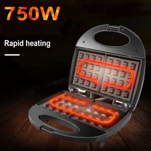 Aparat pentru preparat vafe/gofre, awwaline® 6138, 750W, Placi Neaderente - Img 6