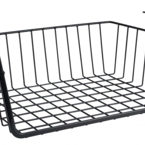 Cos metalic suspendat pentru organizare si depozitare, awwaline, negru, 40 cm x 24 cm x 14 cm
