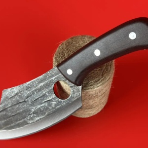 Cutit universal de bucatarie otel inoxidabil, awwaline, 27 x 6.5 cm, lama 16 cm, Maro, Antiaderent, ideal pentru Feliat, Tocat, Dezosat, Filetat, Decojit - Img 6