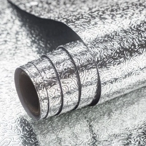 Folie De Aluminiu Autoadeziva, awwaline®, argintie, Protectie Bucatarie, 60 x 300 Cm - Img 3