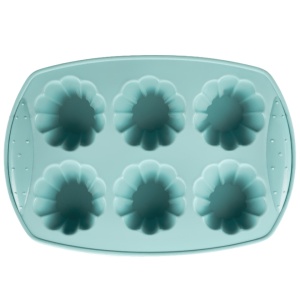 Forma briose, floare, silicon, 6 buc - Img 2