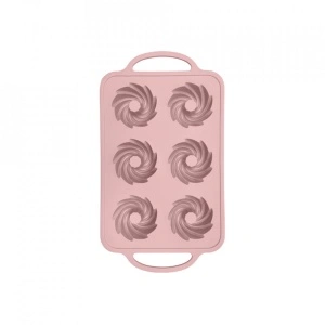 Forma copt 6 prajituri, awwaline®, roz, silicon, manere intarite, ideala pentru briose - Img 2