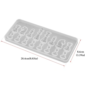 Forma prajituri cu 16 piese sah, awwaline, alba, silicon, ideala pentru bomboane, biscuiti sau proiecte DIY - Img 6