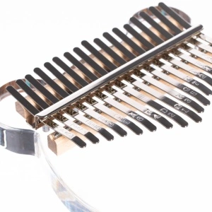 Kalimba, Instrument muzical cu 17 note, Sticla transparenta, model urechi ursulet - Img 5