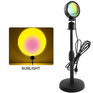 Lampa de veghe cu proiectie Sunlight, awwaline®, reglabila pe inaltime, rotatie 360 grade, lumina ambientala pentru atmosfera romantica - Img 1
