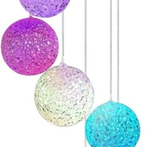 Lampa solara LED tip clopotei de vant, awwaline, multicolor, 6 globuri, impermeabil, incarcare solara