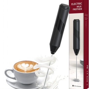 Mixer spuma de lapte, awwaline, negru, cu stand vertical, ideal pentru cappuccino, caffe latte, ciocolata calda - Img 3