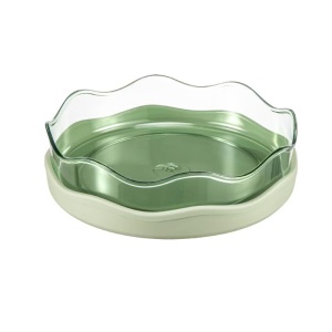 Organizator rotativ tip tava pentru frigider sau dulap, awwaline, verde, 27 cm, rotatie 360 grade - Img 1
