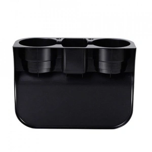Organizator suport auto pentru pahare, telefon, accesorii, cu functii multiple, culoare negru - Img 2
