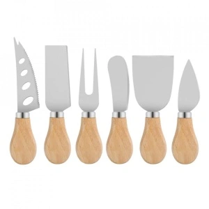 Set 6 cutite branza, awwaline, maner din bambus