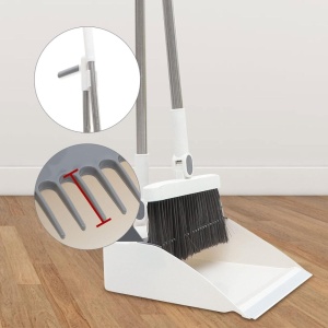Set matura si faras pliabil, awwaline, alb, sistem de autocuratare, coada inox, peri moi de 7.5 cm - Img 3