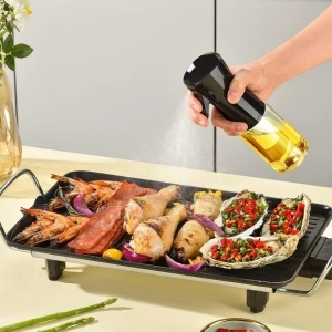 Sticla cu Pulverizator pentru Ulei sau Otet, awwaline, neagra, 210ml, Compatibil Diverse Lichide, Calitate si Design Premium - Img 4