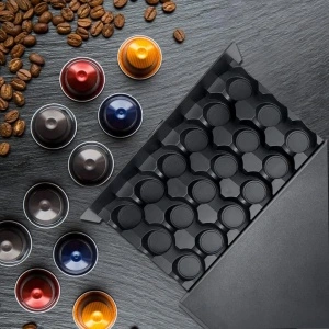 Suport 30 capsule cafea, awwaline, negru, 35 x 34 x 7.5 cm, compatibil K-Cup, Dolce Gusto - Img 4