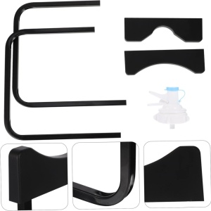 Suport pentru bidon apa cu dozator, negru, portabil, ideal pentru bucatarie, birou, camping - Img 5