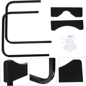Suport pentru bidon apa cu dozator, negru, portabil, ideal pentru bucatarie, birou, camping - Img 5