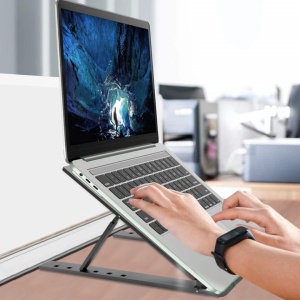 Suport reglabil pentru laptop, Macbook, iPad sau tableta, awwaline®, 7 "-15,6", Aluminiu, Negru - Img 5