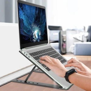 Suport reglabil pentru laptop, Macbook, iPad sau tableta, awwaline®, 7 "-15,6", Aluminiu, Negru - Img 5