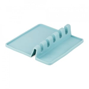 Suport ustensile de bucatarie, awwaline, silicon, turcoaz, 5 compartimente, 16.5 x 16.5 cm - Img 1