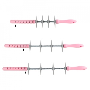Taietor Extensibil pentru Aluat, awwaline, cu 4 role pentru Taiere, Roz/Gri, 39x6,5cm - Img 4