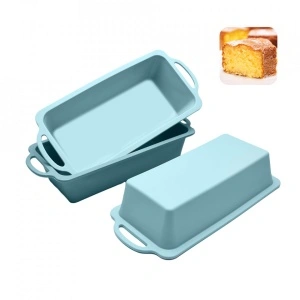 Tava copt silicon, awwaline®, turcoaz, 27 x 14 x 6.5 cm, pentru chec, paine, cozonac, manere intarite - Img 4