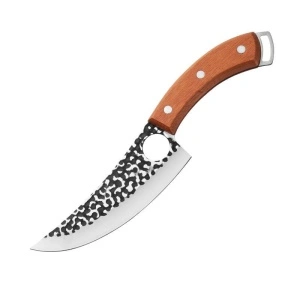 Cutit universal de bucatarie otel inoxidabil, awwaline, 26 x 5.5 cm, lama 14 cm, Maro, Antiaderent, ideal pentru Feliat, Tocat, Dezosat, Filetat, Decojit