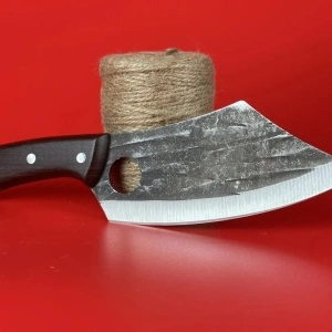 Cutit universal de bucatarie otel inoxidabil, awwaline, 27 x 6.5 cm, lama 16 cm, Maro, Antiaderent, ideal pentru Feliat, Tocat, Dezosat, Filetat, Decojit - Img 7