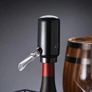 Dispenser si aerator electric pentru sticla vin, awwaline, negru - Img 2