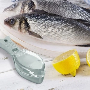 Dispozitiv curatat solzi de peste cu capac, awwaline, forma de peste, usor de utilizat - Img 4