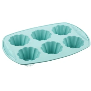 Forma briose, floare, silicon, 6 buc - Img 3