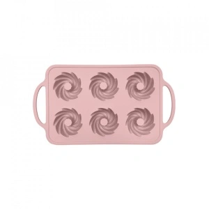 Forma copt 6 prajituri, awwaline®, roz, silicon, manere intarite, ideala pentru briose