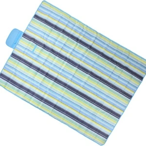 Patura pentru picnic sau plaja, awwaline, multicolor, rezistenta la apa, pliabila, tip geanta, 130 x 150 cm - Img 2