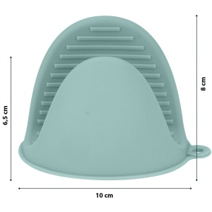 Set 2 manusi protectie pentru cuptor din silicon, awwaline, verde, 10 x 8 cm - Img 5