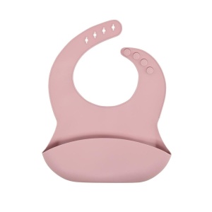 Set hranire bebelusi 4 piese pentru diversificare, awwaline, roz, silicon, BPA free, farfurie cu ventuza, pahar, lingurita si baveta - Img 3