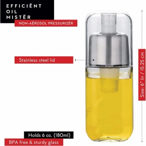 Sticla cu Pulverizator pentru Ulei sau Otet, awwaline, 180ml, Compatibil Diverse Lichide, Calitate si Design Premium - Img 6