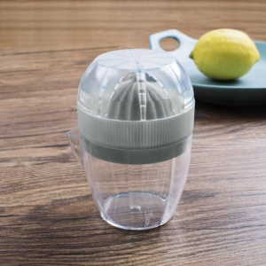 Storcator citrice manual cu recipient, awwaline, gri, plastic, filtru pentru pulpa, usor de curatat, portabil, 150 ml - Img 6