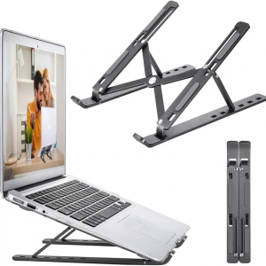Suport reglabil pentru laptop, Macbook, iPad sau tableta, awwaline®, 7 "-15,6", Aluminiu, Negru - Img 6