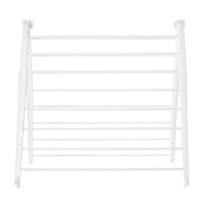 Uscator de rufe pliabil pentru spatii mici, awwaline, alb, 16 suporturi din otel, 135 x 68 cm - Img 6