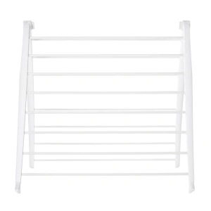 Uscator de rufe pliabil pentru spatii mici, awwaline, alb, 16 suporturi din otel, 135 x 68 cm - Img 6