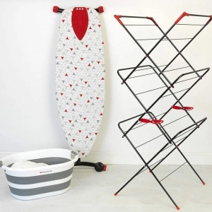 Cos multifunctional pliabil din plastic, awwaline®, alb/gri, ideal pentru rufe, 26 litri - Img 4