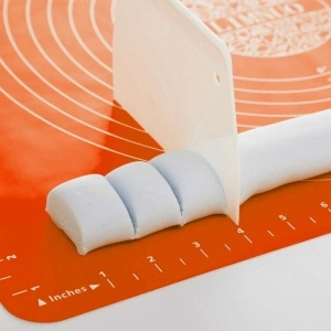 Covoras din silicon alimentar, 65 x 45 cm, awwaline®, PORTOCALIU, rezistent la temperaturi ridicate, ideal pentru framantat aluat - Img 2
