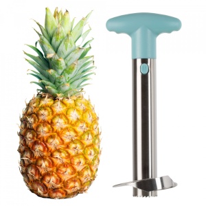 Feliator Ananas, awwaline, otel inoxidabil, rezistent, maner turcoaz detasabil - Img 1