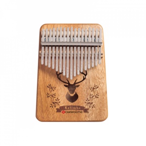 Kalimba, instrument muzical cu 17 Note, awwaline, lemn maro, model cerb
